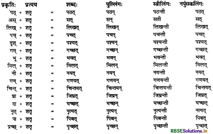 RBSE Class 11 Sanskrit व्याकरणम् प्रत्यय-ज्ञान 2