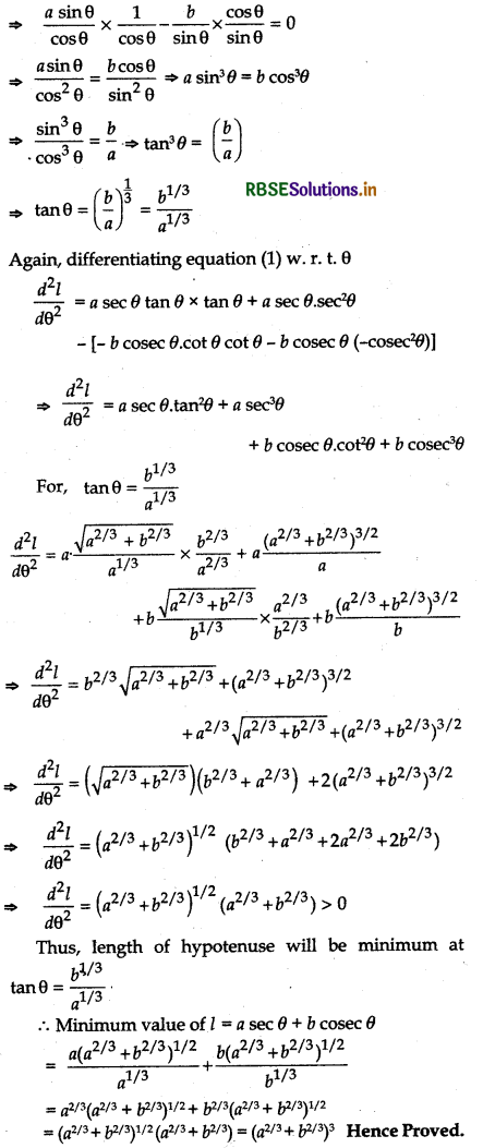 RBSE Solutions for Class 12 Maths Chapter 6 Application of Derivatives Miscellaneous Exercise 21