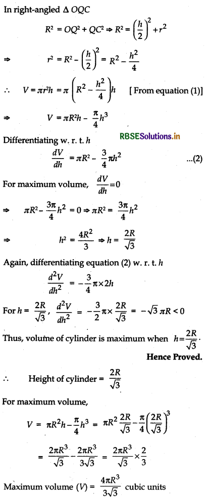 RBSE Solutions for Class 12 Maths Chapter 6 Application of Derivatives Miscellaneous Exercise 27