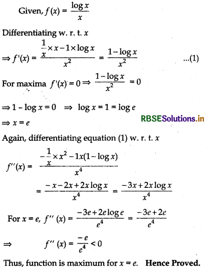 RBSE Solutions for Class 12 Maths Chapter 6 Application of Derivatives Miscellaneous Exercise 3