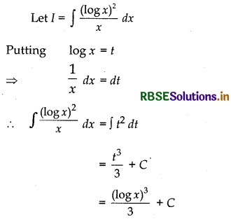 RBSE Solutions for Class 12 Maths Chapter 7 Integrals Ex 7.2 1