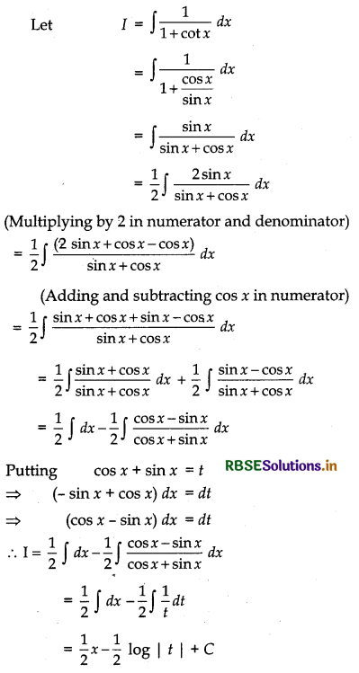 RBSE Solutions for Class 12 Maths Chapter 7 Integrals Ex 7.2 27