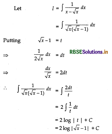 RBSE Solutions for Class 12 Maths Chapter 7 Integrals Ex 7.2 9