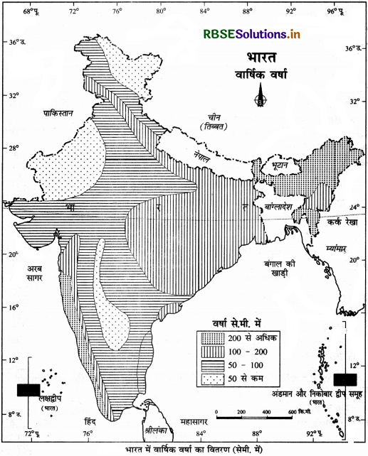 RBSE Class 11 Geography Important Questions Chapter 4 जलवायु - 6