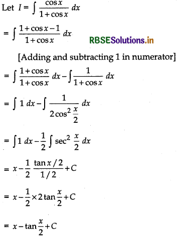 RBSE Solutions for Class 12 Maths Chapter 7 Integrals Ex 7.3 9