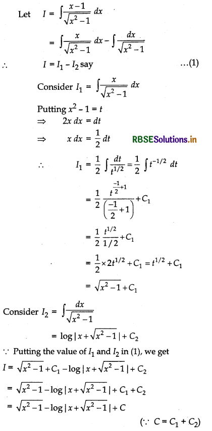 RBSE Solutions for Class 12 Maths Chapter 7 Integrals Ex 7.4 7