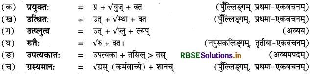 RBSE Class 12 Sanskrit व्याकरणम् प्रत्ययाः 26