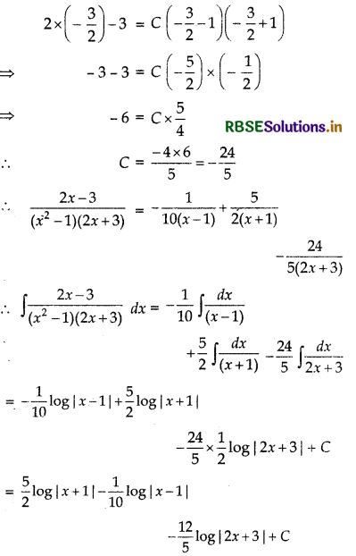 RBSE Solutions for Class 12 Maths Chapter 7 Integrals Ex 7.5 11