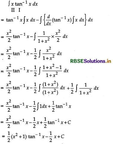 RBSE Solutions for Class 12 Maths Chapter 7 Integrals Ex 7.6 9