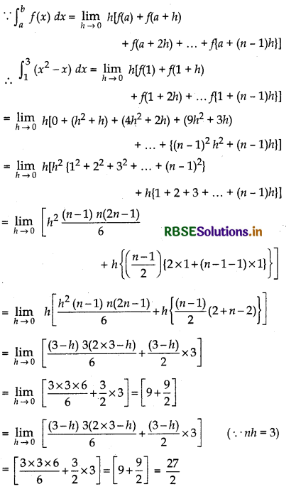 RBSE Solutions for Class 12 Maths Chapter 7 Integrals Ex 7.8 4