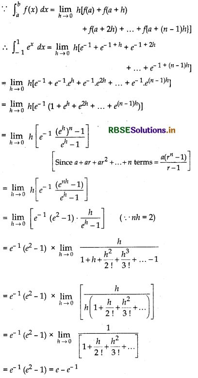 RBSE Solutions for Class 12 Maths Chapter 7 Integrals Ex 7.8 5