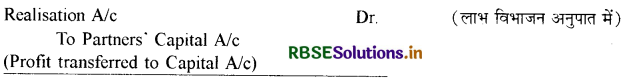 RBSE Class 12 Accountancy Important Questions Chapter 5 साझेदारी फर्म का विघटन 54