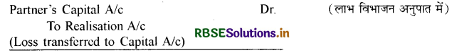 RBSE Class 12 Accountancy Important Questions Chapter 5 साझेदारी फर्म का विघटन 55