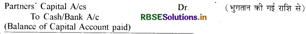 RBSE Class 12 Accountancy Important Questions Chapter 5 साझेदारी फर्म का विघटन 64