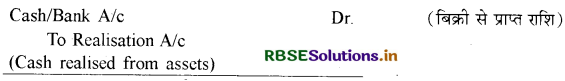 RBSE Class 12 Accountancy Important Questions Chapter 5 साझेदारी फर्म का विघटन 65