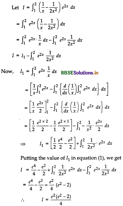 RBSE Solutions for Class 12 Maths Chapter 7 Integrals Ex 7.10 10