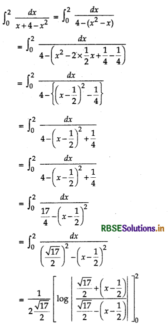RBSE Solutions for Class 12 Maths Chapter 7 Integrals Ex 7.10 7