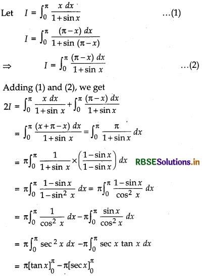 RBSE Solutions for Class 12 Maths Chapter 7 Integrals Ex 7.11 12