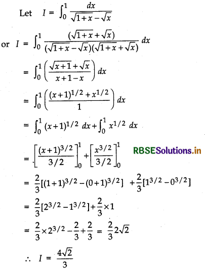 RBSE Solutions for Class 12 Maths Chapter 7 Integrals Miscellaneous Exercise 29