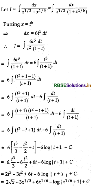 RBSE Solutions for Class 12 Maths Chapter 7 Integrals Miscellaneous Exercise 6