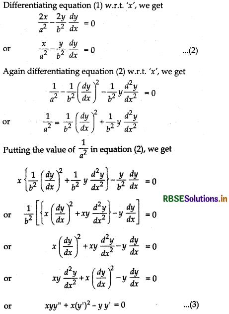 RBSE Solutions for Class 12 Maths Chapter 9 Differential Equations Ex 9.3 12