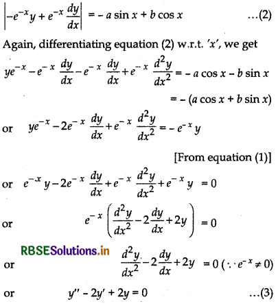 RBSE Solutions for Class 12 Maths Chapter 9 Differential Equations Ex 9.3 5
