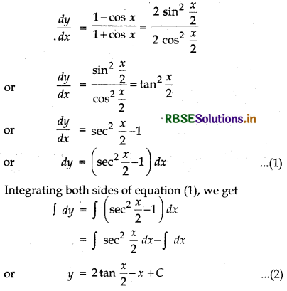 RBSE Solutions for Class 12 Maths Chapter 9 Differential Equations Ex 9.4 1