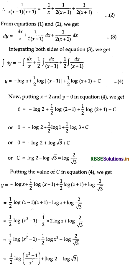RBSE Solutions for Class 12 Maths Chapter 9 Differential Equations Ex 9.4 12