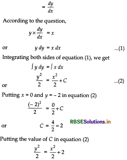 RBSE Solutions for Class 12 Maths Chapter 9 Differential Equations Ex 9.4 16