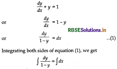RBSE Solutions for Class 12 Maths Chapter 9 Differential Equations Ex 9.4 3
