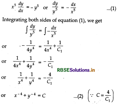 RBSE Solutions for Class 12 Maths Chapter 9 Differential Equations Ex 9.4 6