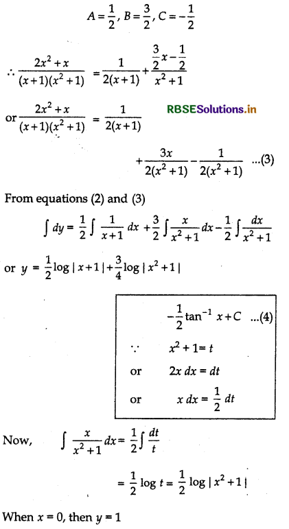 RBSE Solutions for Class 12 Maths Chapter 9 Differential Equations Ex 9.4 9
