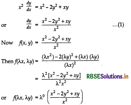 RBSE Solutions for Class 12 Maths Chapter 9 Differential Equations Ex 9.5 10