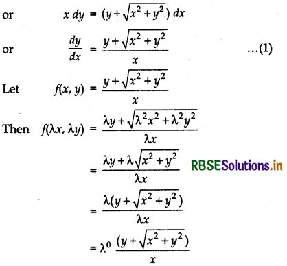 RBSE Solutions for Class 12 Maths Chapter 9 Differential Equations Ex 9.5 12