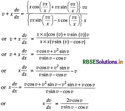 RBSE Solutions for Class 12 Maths Chapter 9 Differential Equations Ex 9.5 16