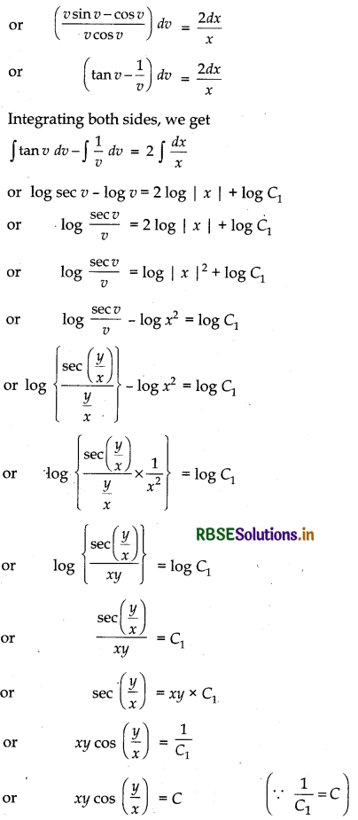 RBSE Solutions for Class 12 Maths Chapter 9 Differential Equations Ex 9.5 17