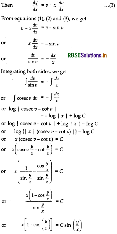 RBSE Solutions for Class 12 Maths Chapter 9 Differential Equations Ex 9.5 19