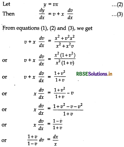 RBSE Solutions for Class 12 Maths Chapter 9 Differential Equations Ex 9.5 2