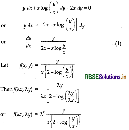 RBSE Solutions for Class 12 Maths Chapter 9 Differential Equations Ex 9.5 20