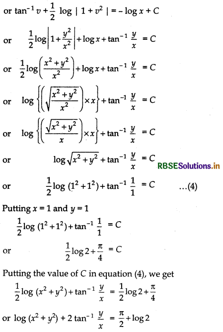 RBSE Solutions for Class 12 Maths Chapter 9 Differential Equations Ex 9.5 26