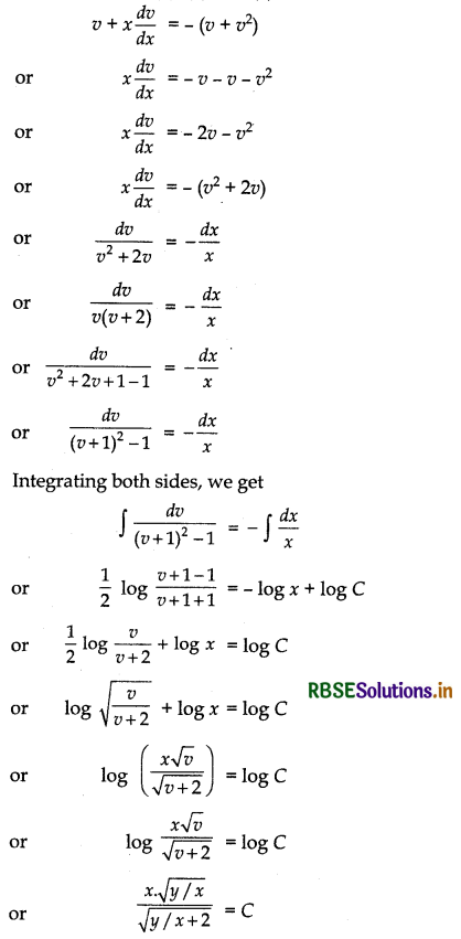 RBSE Solutions for Class 12 Maths Chapter 9 Differential Equations Ex 9.5 28
