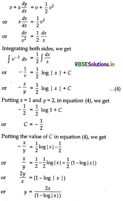 RBSE Solutions for Class 12 Maths Chapter 9 Differential Equations Ex 9.5 33