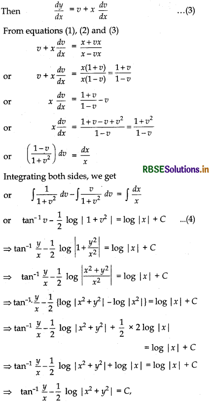RBSE Solutions for Class 12 Maths Chapter 9 Differential Equations Ex 9.5 7