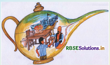 RBSE Solutions for Class 5 English Chapter 8 A Genie Whom No One Liked 6