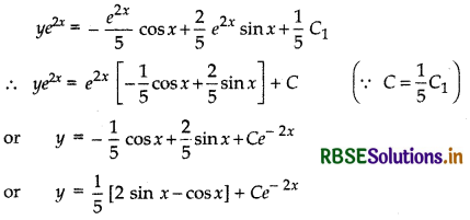 RBSE Solutions for Class 12 Maths Chapter 9 Differential Equations Ex 9.6 1