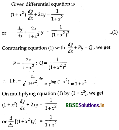 RBSE Solutions for Class 12 Maths Chapter 9 Differential Equations Ex 9.6 11