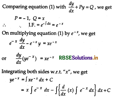 RBSE Solutions for Class 12 Maths Chapter 9 Differential Equations Ex 9.6 13