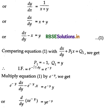 RBSE Solutions for Class 12 Maths Chapter 9 Differential Equations Ex 9.6 8
