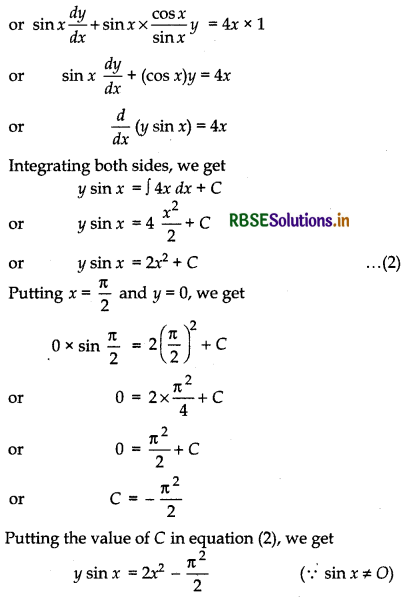 RBSE Solutions for Class 12 Maths Chapter 9 Differential Equations Miscellaneous Exercise 18