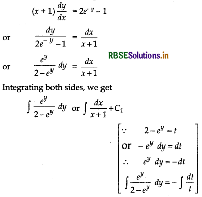 RBSE Solutions for Class 12 Maths Chapter 9 Differential Equations Miscellaneous Exercise 19
